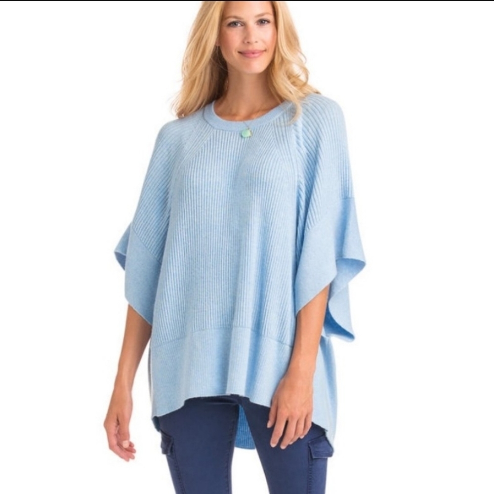 Vineyard Vines Ribbed Sweater Poncho Size XS/S